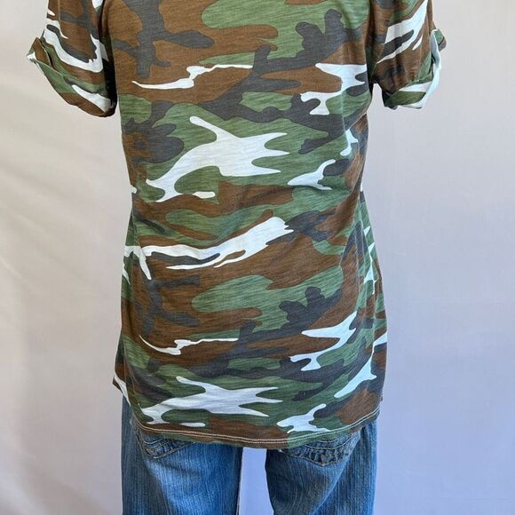 Anthropologie TLA Camouflage Women’s Cotton & Modal Tee - NWT-Size M - Picture 6 of 14